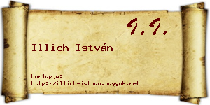 Illich István névjegykártya