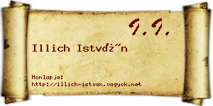 Illich István névjegykártya